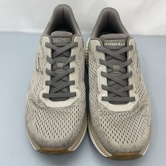 Skechers Go Walk Sneakers Shoe Max Cushioning Arch Fit Comfort Taupe Gray Mens 9 - Picture 4 of 13